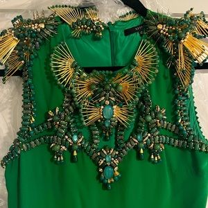 Gucci beaded silk mini dress 42